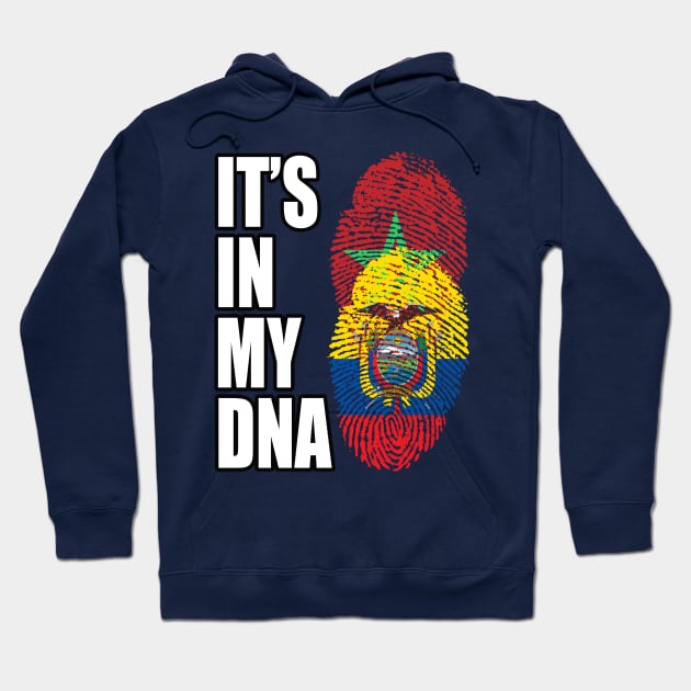 Ecuadorian And Moroccan Mix DNA Flag Heritage Hoodie by Just Rep It!!